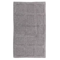 Knightsbridge Square Honeycomb 100% Cotton Reversible Bath Rug