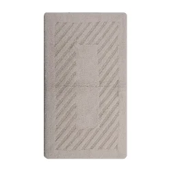 Knightsbridge Diagonal Racetrack 100% Cotton Reversible Bath Rug