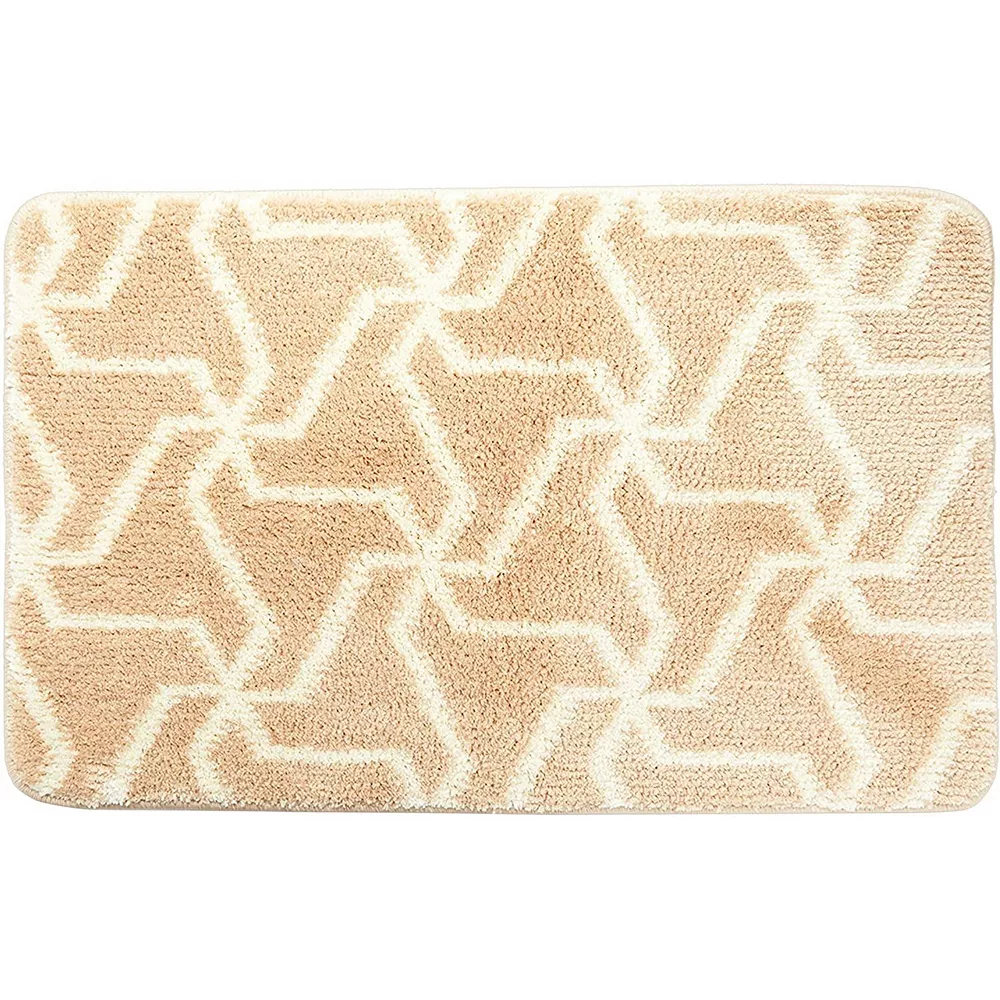 Juvale Non Slip Bath Mat For Bathroom, Shaggy Cream Rug (31.5 X 19.7 In)